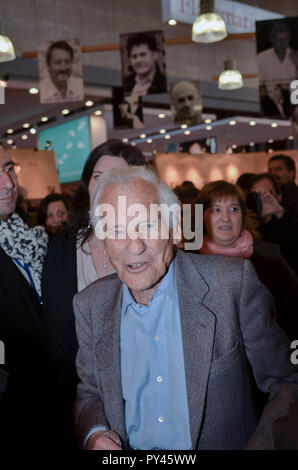 Jean d'Ormesson alla Fiera del libro a Porte de Versailles a Parigi Francia il 23 marzo 2014 Foto Stock