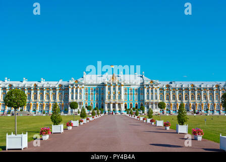 Catharine Palace, dal XVIII secolo, Catherine Park, Tsarkoye Selo, nei pressi di San Pietroburgo, Russia Foto Stock