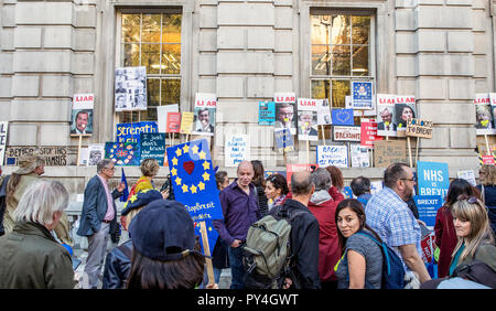 Dimostrazione Brexit xx ottobre 2018 Parliament Square London REGNO UNITO Foto Stock
