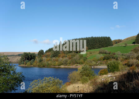 Serbatoio Pontsticill, Parco Nazionale di Brecon Beacons, Powys, Wales, Regno Unito. Foto Stock