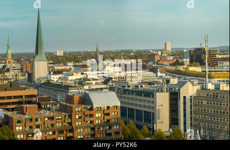 Dortmund, Germania, Ottobre 20, 2018: Panoroma di th centro di Dortmund Foto Stock