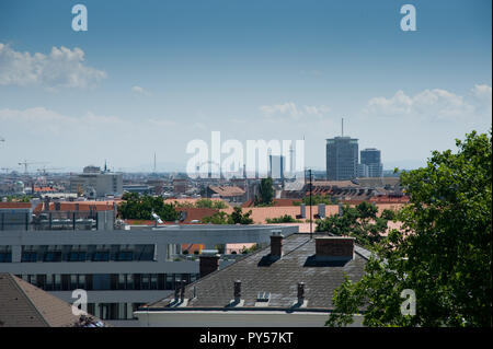 Wien, Blick über den Alsergrund - Vienna, Panorama, ottavo distretto Foto Stock