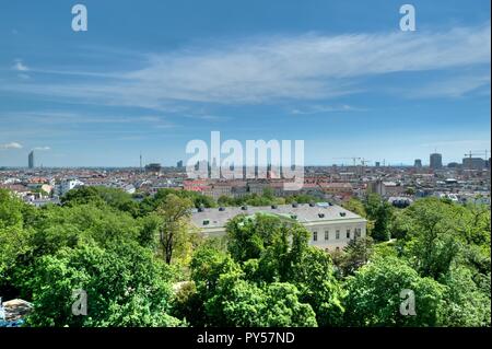 Wienpanorama, Blick über den 9. Bezirk - Vienna, Panorama Foto Stock