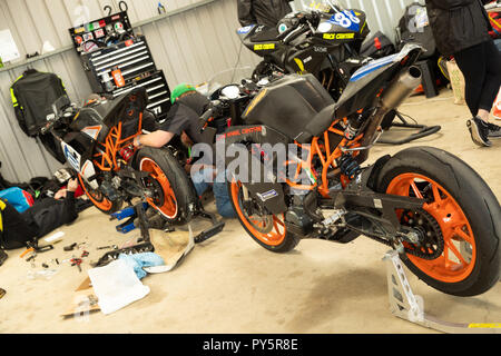 Melbourne, Australia. 26 ottobre, 2018. In Australian Superbike garage durante il 2018 Michelin Australian Motorcycle Grand Prix , Australia il 26 ottobre 2018. Credito: Dave Hewison sport/Alamy Live News Foto Stock