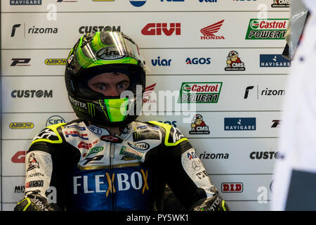 Melbourne, Australia. Il 26 ottobre 2018, Phillip Island Grand Prix Circuit, Melbourne, Australia; Australian MotoGP, Venerdì di prove libere; LCR Honda Cal Crutchlow durante il turno di prove libere della MotoGP 1 Credito: Azione Plus immagini di sport/Alamy Live News Foto Stock