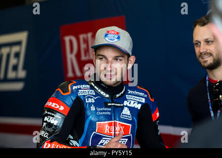 Melbourne, Australia. Il 26 ottobre 2018, Phillip Island Grand Prix Circuit, Melbourne, Australia; Australian MotoGP, Venerdì di prove libere; PrustelGP Redox rider JAKUB KORNFEIL durante il moto3 Libere 1 Credito: Azione Plus immagini di sport/Alamy Live News Foto Stock