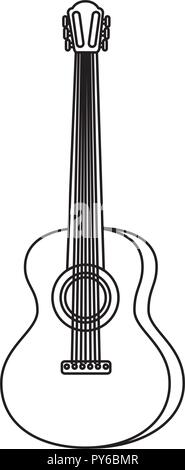 Guitarron messicano icona dello strumento illustrazione vettoriale design Illustrazione Vettoriale