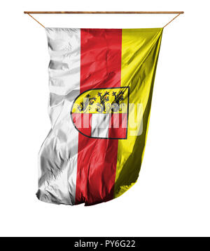 Bandiera della Carinzia. Bandiera verticale.isolato su uno sfondo bianco. Foto Stock