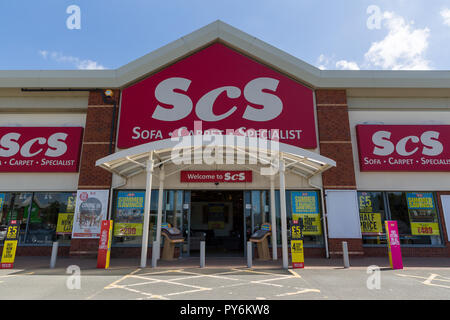 Warrington filiale di SCS l'arredamento rivenditore situato su Riverside Retail Park Foto Stock