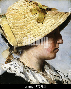 Peder Severin Kroyer, Anna Ancher 1884 olio su tela, Skagens museum, Skagen, Danimarca. Foto Stock