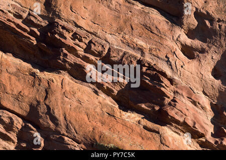 Il Red Rock vento texture usurati all'alba Foto Stock