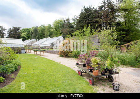 Vivaio e cafe all'Miserden Estate in GLOUCESTERSHIRE REGNO UNITO Foto Stock