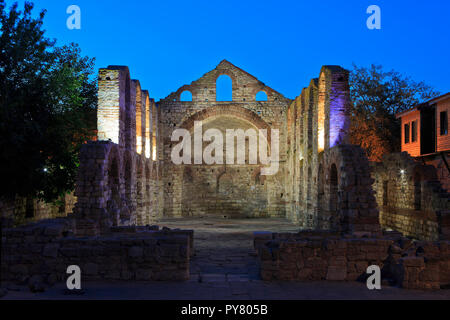 Il 5th-secolo la chiesa di Santa Sofia in Nesebar, Bulgaria Foto Stock
