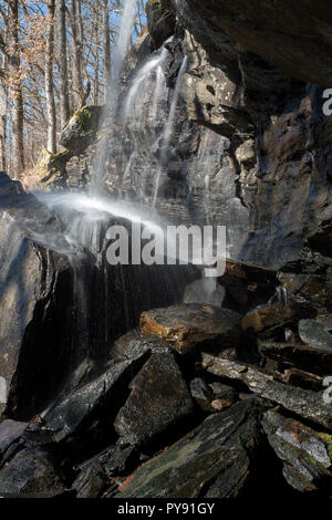 Una cascata è un luogo dove l'acqua scorre su una caduta verticale o una serie di ripide cadute nel corso di un ruscello o fiume. Le cascate si verificano anche quando Foto Stock