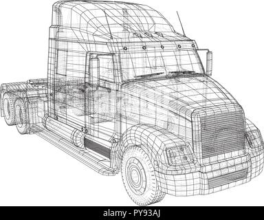 Recapito commerciale. Illustrazione di tastatura di 3d. EPS 10 formato vettoriale isolato su bianco. Illustrazione Vettoriale