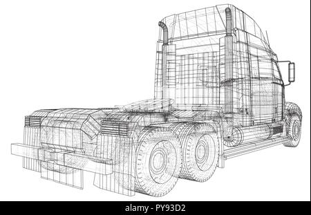 Recapito commerciale. Illustrazione di tastatura di 3d. EPS 10 formato vettoriale isolato su bianco. Illustrazione Vettoriale