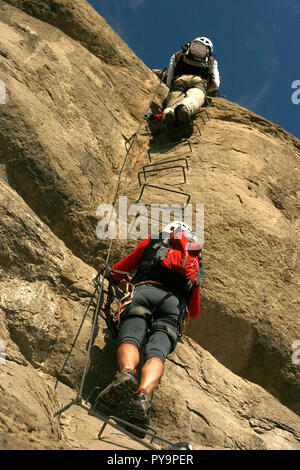 Ferrata. Centelles. Catalunya. Spagna Foto Stock