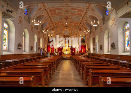 La città di Quebec, Canada - 22 AGO 2012: Costruito nel 1820, il gesuita storica cappella o Chapelle des Jesuites nella Vecchia Quebec city è stato progettato dal canadese arc Foto Stock