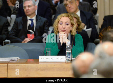 L'Italia. 25 ott 2018. Il vice ministro degli Affari Esteri e della cooperazione internazionale della Repubblica Italiana Emanuela Del Re durante la seconda conferenza Italia-africa, Ministero degli Affari Esteri e della cooperazione internazionale Roma, 25 ottobre 2018 Credit: Silvia Loré/Pacific Press/Alamy Live News Foto Stock