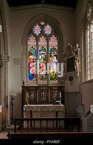 Chiesa di San Lorenzo, Shelley vicino, Lechlade-on-Thames, nel Gloucestershire. Regno Unito. Foto Stock