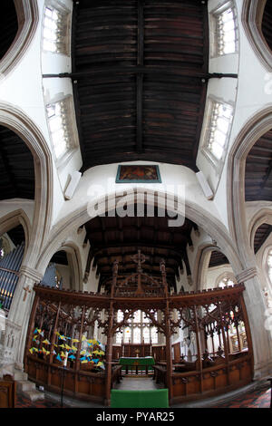 Chiesa di San Lorenzo, Shelley vicino, Lechlade-on-Thames, nel Gloucestershire. Regno Unito. Foto Stock