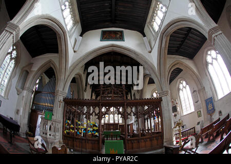 Chiesa di San Lorenzo, Shelley vicino, Lechlade-on-Thames, nel Gloucestershire. Regno Unito. Foto Stock