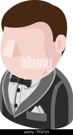 Agente segreto uomo Avatar icona Persone Illustrazione Vettoriale
