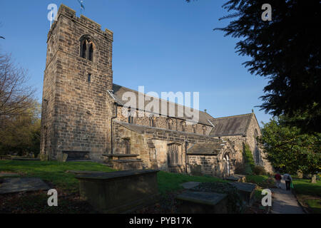 Tutti i Santi" chiesa parrocchiale a Otley, West Yorkshire Foto Stock