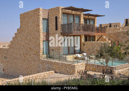 Israele Negev, Beresheet (Genesi) Isrotel hotel sulla scogliera del cratere Ramon, Foto Stock