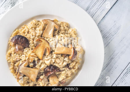 Risotto con funghi porcini Foto Stock