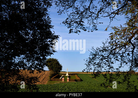 Beaumont-Hamel British cimitero di guerra sul campo di battaglia della Somme Foto Stock