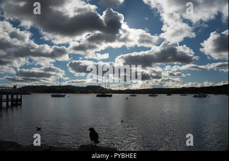 Lago di Windermere, Cumbria. 26 ott 2018. Regno Unito: Meteo viste sul lago di Windermere in Ambleside, Cumbria. Foto Data: venerdì 26 ottobre, 2018. Foto: Alamy Live News Credito: Roger Garfield/Alamy Live News Foto Stock