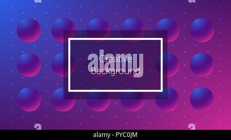 Sfondo futuristico con sfera di forme. Background creativo per la landing page, banner e coperchio, poster e la presentazione. Modello moderno per il grafico Illustrazione Vettoriale