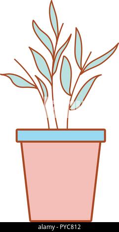 Decorazione houseplant cartoon Illustrazione Vettoriale