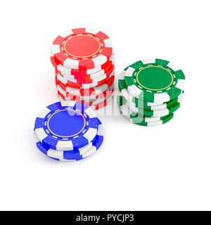 Pile di chips, illustrazione. Foto Stock