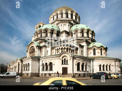 La cattedrale di Alexander Nevsky, Sofia, Bulgaria Foto Stock