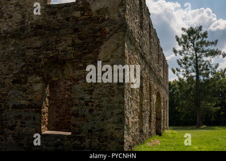 Rovine del vecchio mulino di acciaio in città samsonow in Polonia Foto Stock