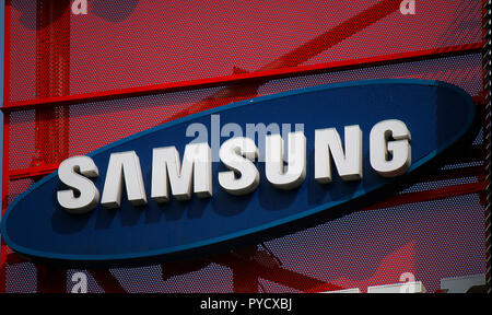 Das Logo der Marke/ il logo del marchio 'amsung', Helsinki (nur fuer redaktionelle Verwendung. Keine Werbung. Referenzdatenbank: http://www.360-b Foto Stock