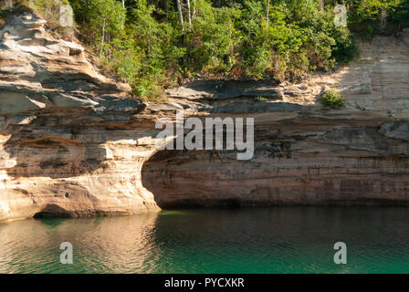 Pictured Rocks National Lakeshore abbraccia la riva sud del Lago Superior in Michigan s Penisola Superiore Foto Stock