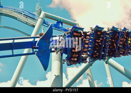 Orlando, Florida il 12 settembre. Roller Coaster Manta Ray Foto Stock