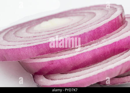 Anelli di cipolla rossa Foto Stock