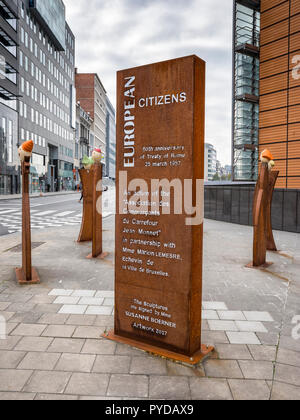 Statua di Bruxelles dei cittadini europei di Susanne Boerner Foto Stock