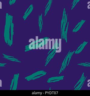 Verde su blu navy ruvida piatto dipinto di tratti di pennello texture senza giunture Illustrazione Vettoriale
