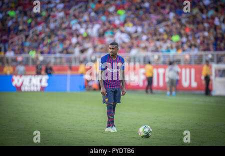 FC Barcalona e winger brasiliano Malcom Foto Stock