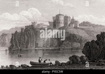 Culzean Castle vicino a Maybole, Ayrshire, secolo XIX, dalla moderna Atene da Th. H. Pastore Foto Stock