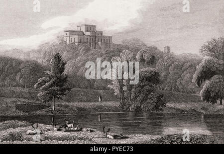 Casa Kinmount, Cummertrees, Dumfries and Galloway, sud della Scozia, del xix secolo, dalla moderna Atene da Th. H. Pastore Foto Stock