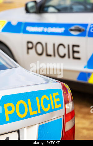 Policie ČR - la polizia della Repubblica ceca Foto Stock