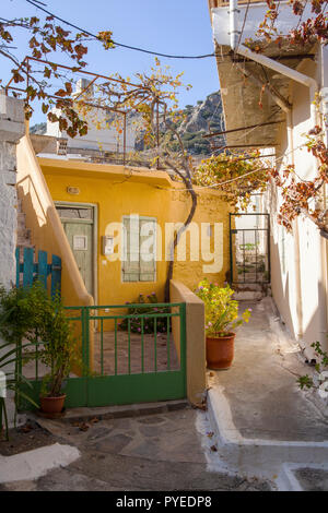 Vista della città vecchia Kritsa in Creta, Grecia Foto Stock