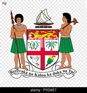 Emblema di Figi. Simbolo nazionale Illustrazione Vettoriale