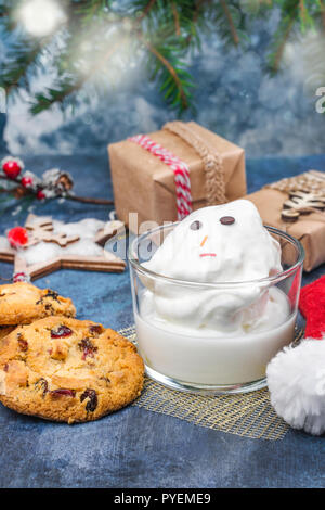 Zabaione e cookie per Santa Foto Stock